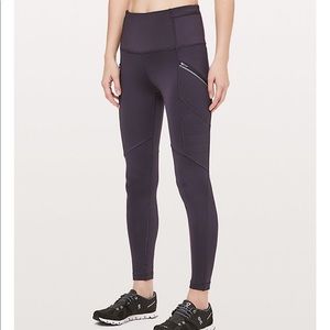 Lululemon Toasty Tech tights, purple, size 4